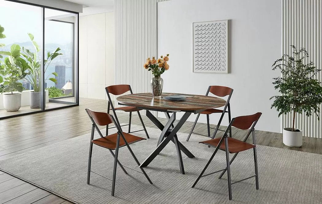 Стол раскладной Charly 100-129, мультиколор/черный - фото 2