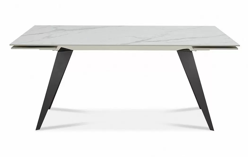 Стол раскладной Ramses 180-250, белый мрамор/черный - фото 2