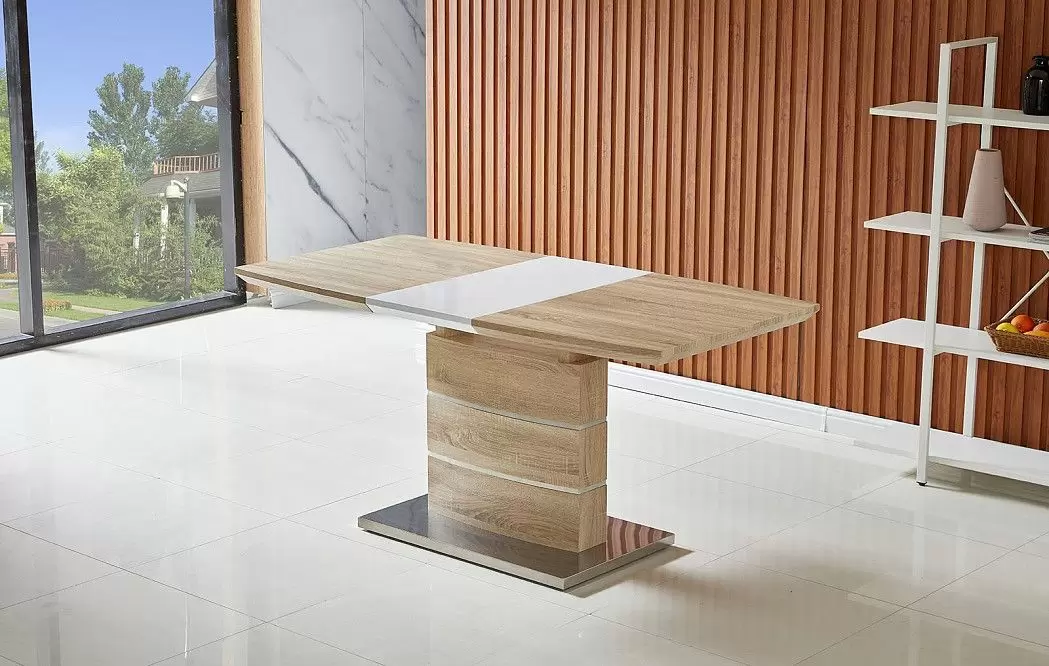 Стол раскладной Verona (120), светлый дуб/белый матовый - фото 7