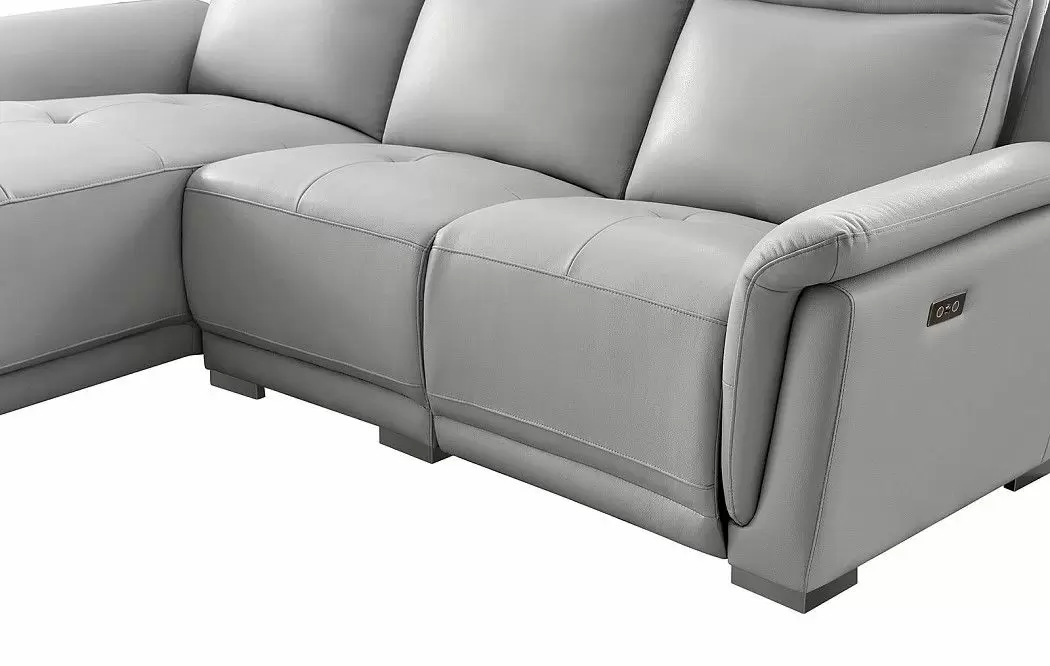 Диван-реклайнер Jonathan угловой (левый), светло-серый - фото 3