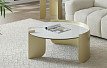 Стол журнальный Diva (92), белая керамика/шампань