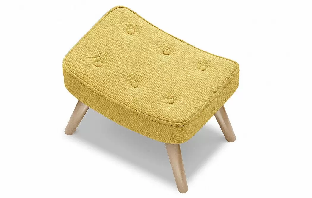 Кресло и оттоманка Hygge, желтый/натуральный - фото 16