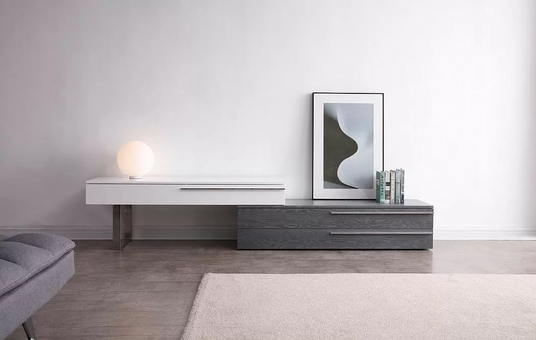 Тумба TV Arrow, белый/серый - фото 6