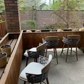 Стул полубарный Vanda (65), белый/серый