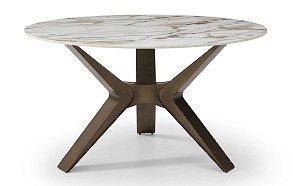 Стол Daniella 140, белая керамика/бронза Стол Daniella 140, белая керамика/бронза