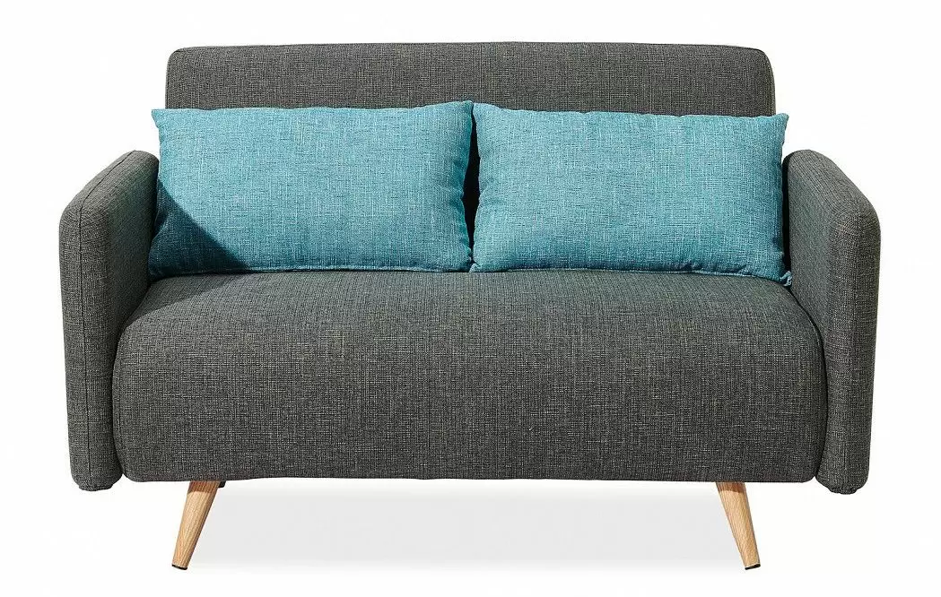 Диван-кровать Cardiff, серый/бирюзовый меланж - фото 3