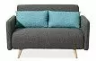 Диван-кровать Cardiff, серый/бирюзовый меланж