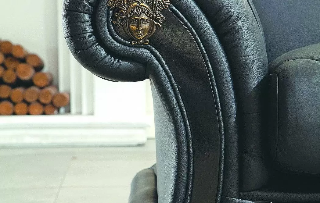 Комплект мягкой мебели Versace, черный - фото 6