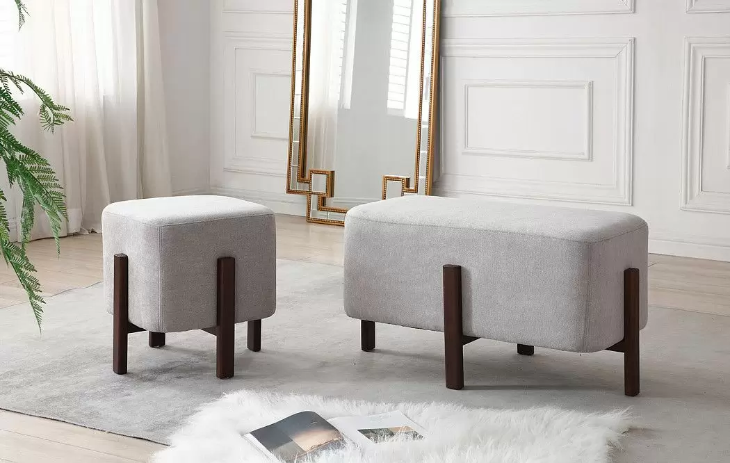 Банкетка Emmy (80), серый/орех - фото 2