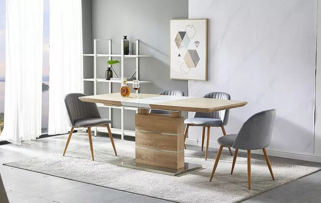 Стол раскладной Verona (120), светлый дуб/белый матовый - фото 5