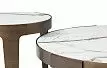 Стол журнальный Corfu (60), белая керамика/бронза