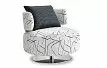Кресло Sandra, белый/черный принт
