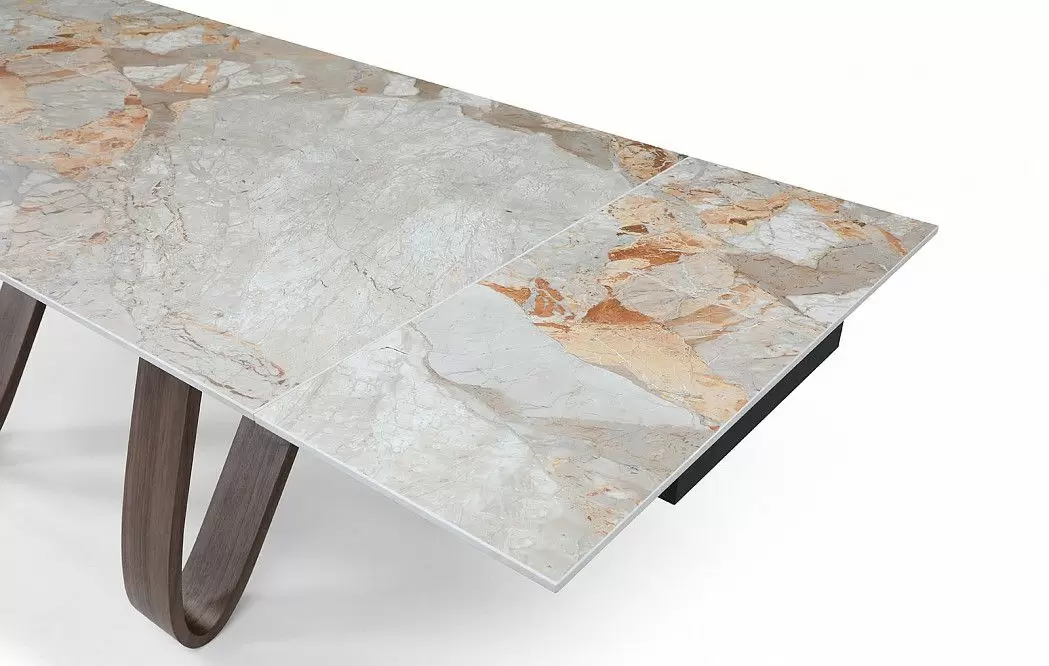 Стол раскладной Lido 160-240, серая керамика/орех - фото 10