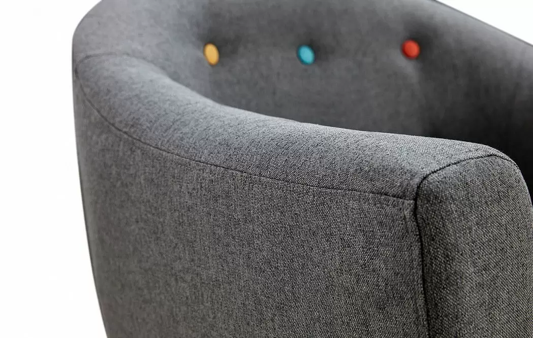 Кресло Florence, темно-серый/цветные пуговицы - фото 5