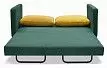 Диван-кровать Juliet, темно-зеленый/желтый