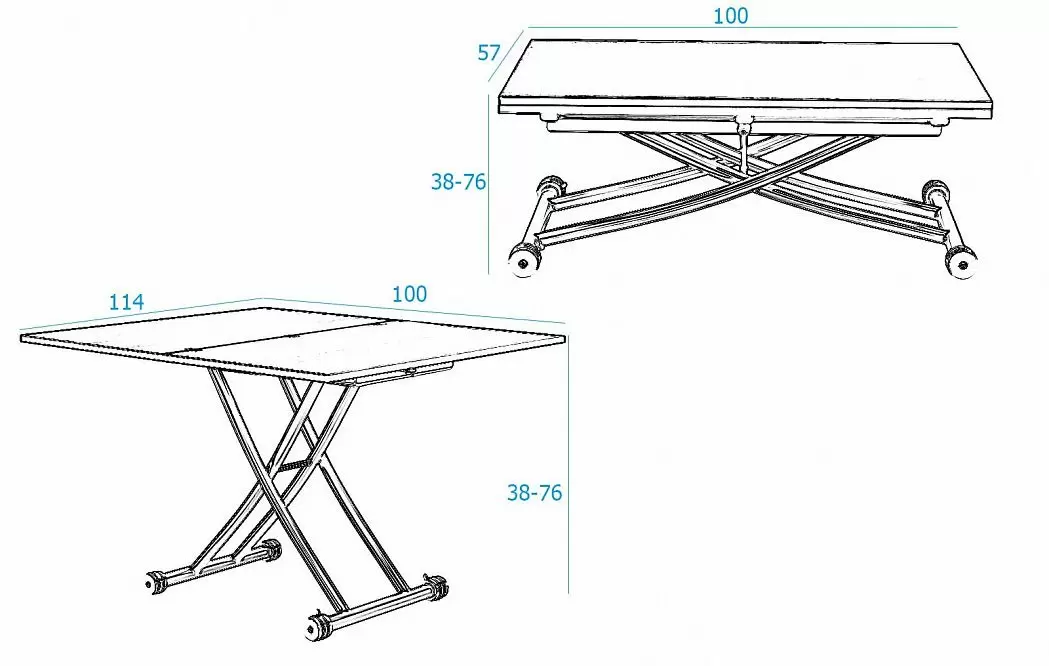 Стол-трансформер Clayton I, венге - фото 7
