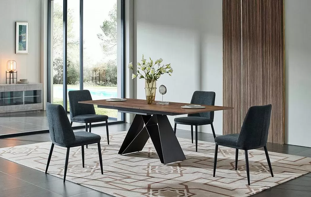 Стол Marshall + 4 графитовых стула Joss