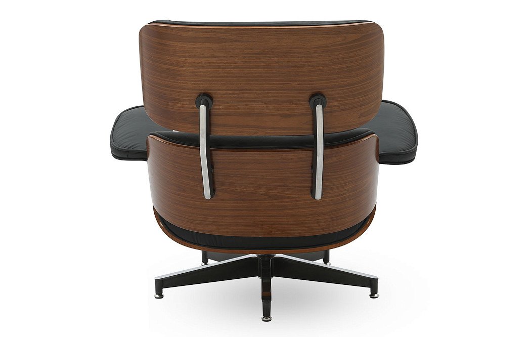 Комплект кресло и оттоманка Eames Lounge, черный/орех - фото 10