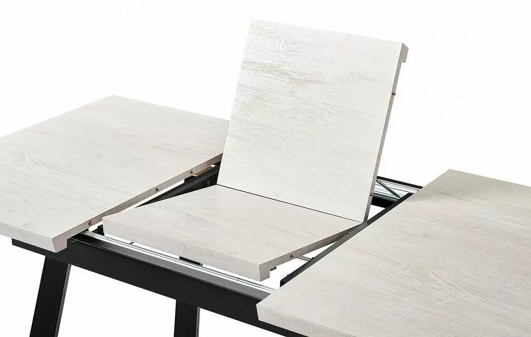 Стол раскладной Denver 110-150, светлый дуб/черный - фото 8