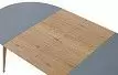 Стол раскладной Margaret 120-200, серый/светлое дерево