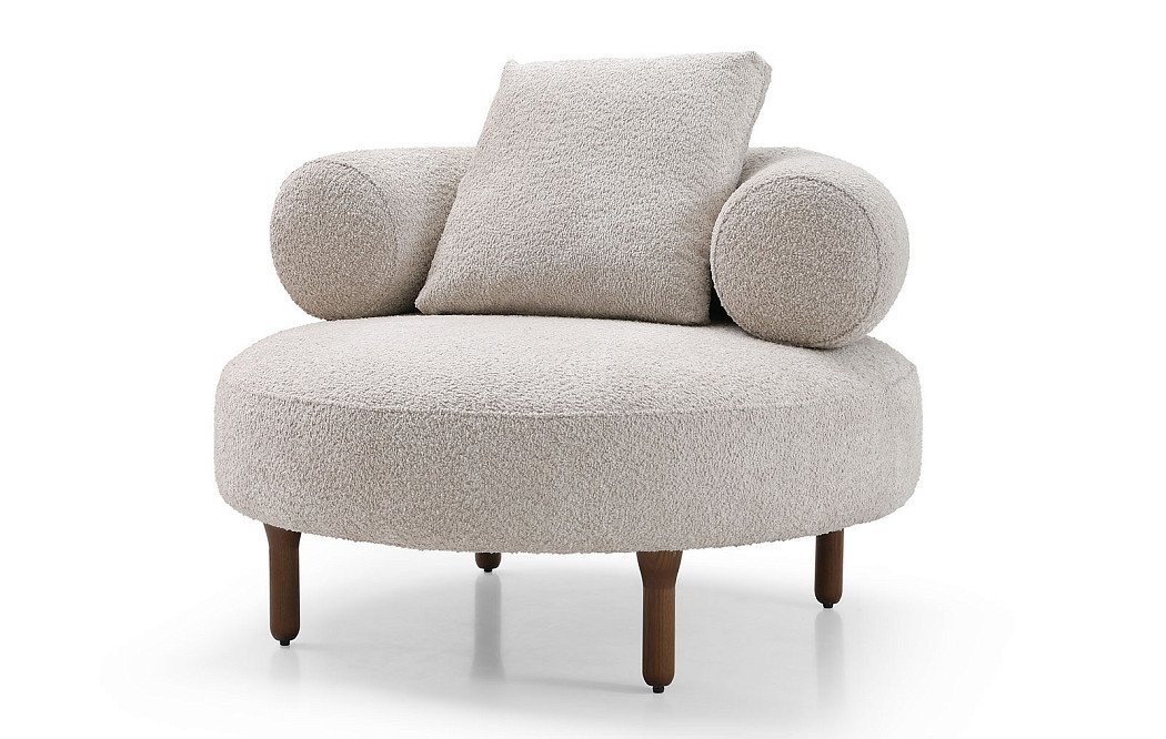 Кресло Olimpia, кремовый/орех - фото 5