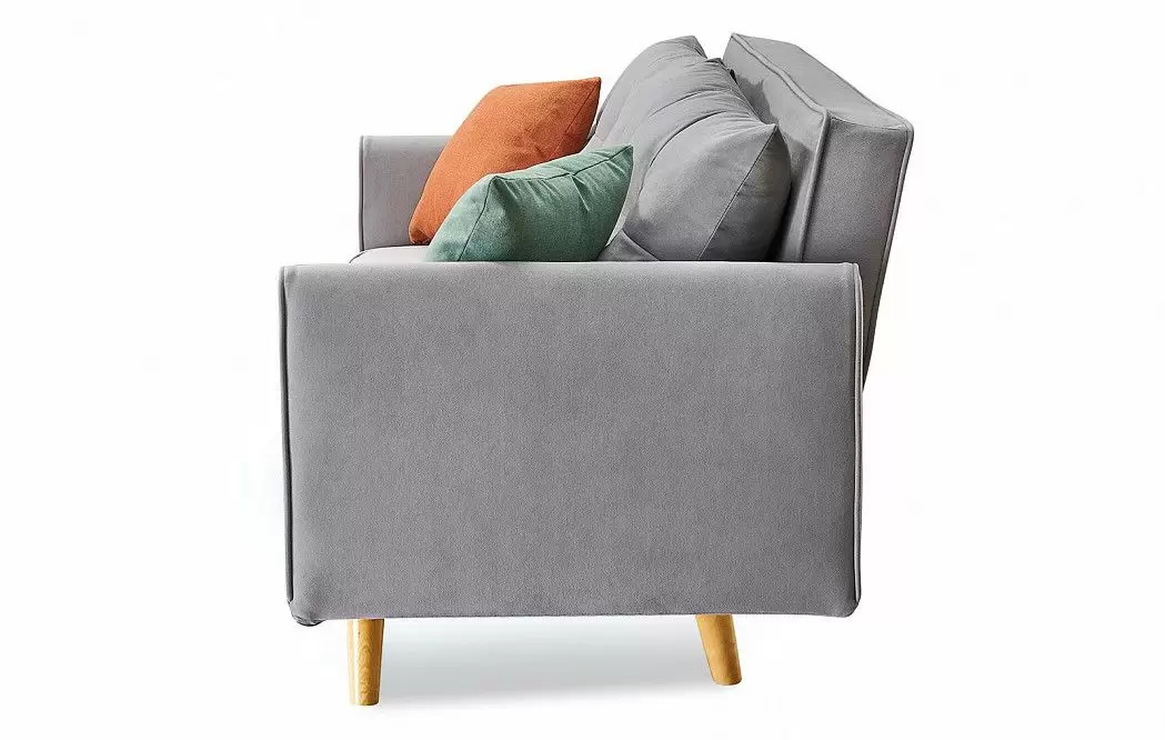 Диван-кровать Beatrix, серый велюр - фото 9