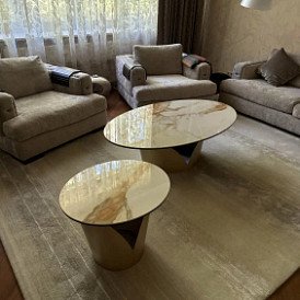 Стол журнальный Tiffany (135), керамика/шампань