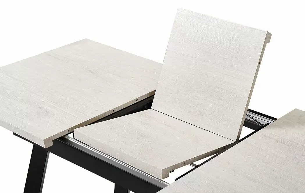 Стол раскладной Denver 120-160, светлый дуб/черный - фото 8