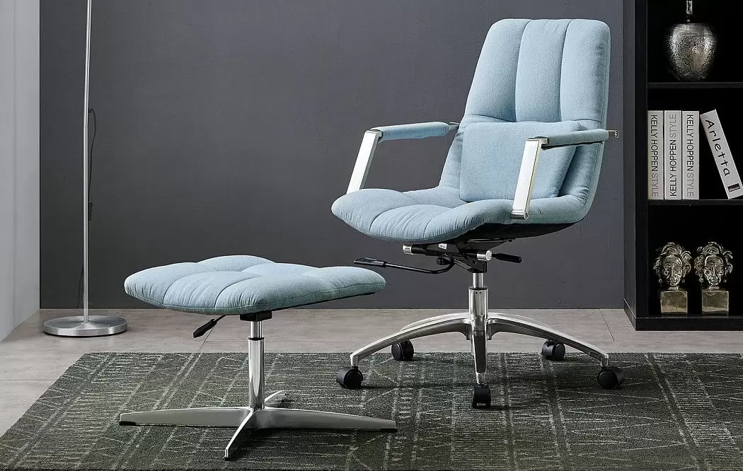 Кресло и оттоманка Taylor, голубой