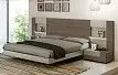 Кровать Altea Class 180х200 с подсветкой, дуб дымчатый/серо-бежевый