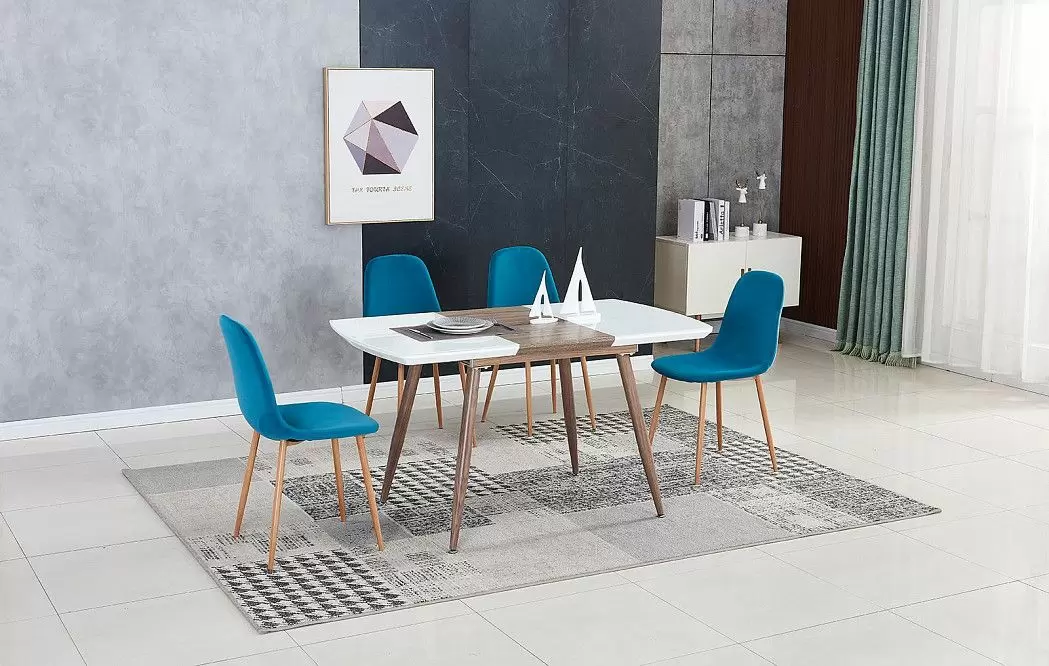 Стол раскладной Fredric 100-140, белый/дуб - фото 2