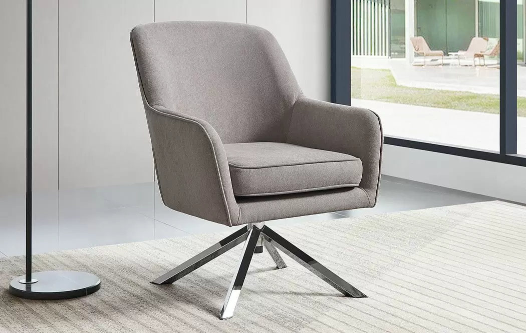 Кресло Molly, серо-бежевый/хром