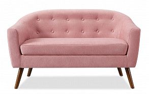 Диван Florence 2-х местный, коралловый/орех