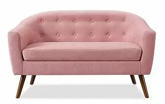 Диван Florence 2-х местный, коралловый/орех