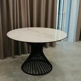 Стол раскладной Tornado 120-180, темная керамика/черный