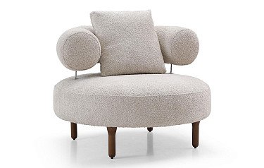 Кресло Olimpia, кремовый/орех