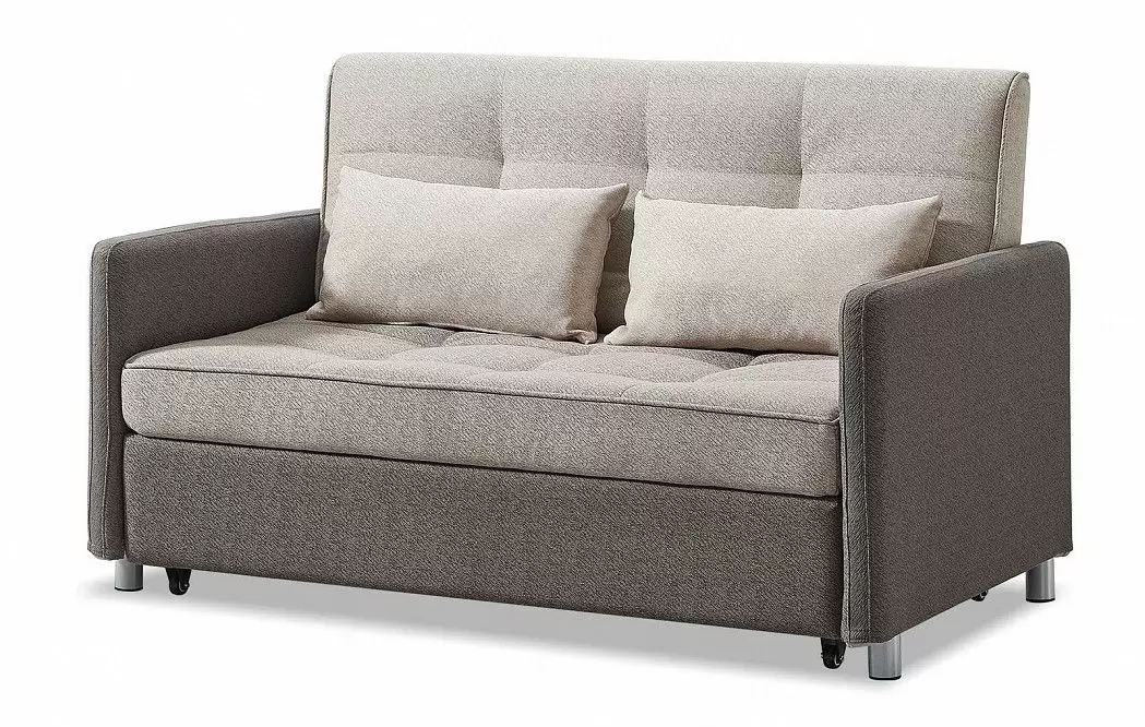 Диван-кровать Claire (1,5-спальный), бежевый/коричневый - фото 8