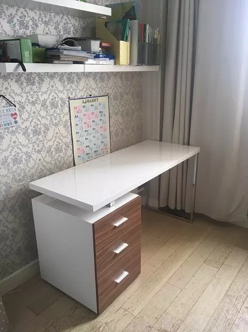 Стол письменный Endeavor, белый/дерево - фото 13