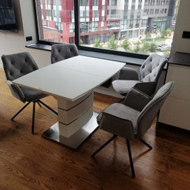 Стол Verona Glass + 4 стула Estella