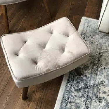 Кресло с оттоманкой Hygge, бежевый/орех