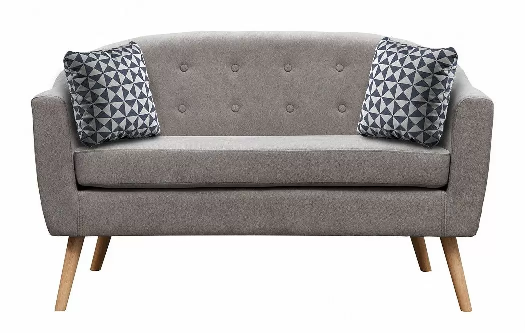 Диван Florence 2-х местный, серо-бежевый/натуральный - фото 6