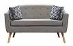 Диван Florence 2-х местный, серо-бежевый/натуральный