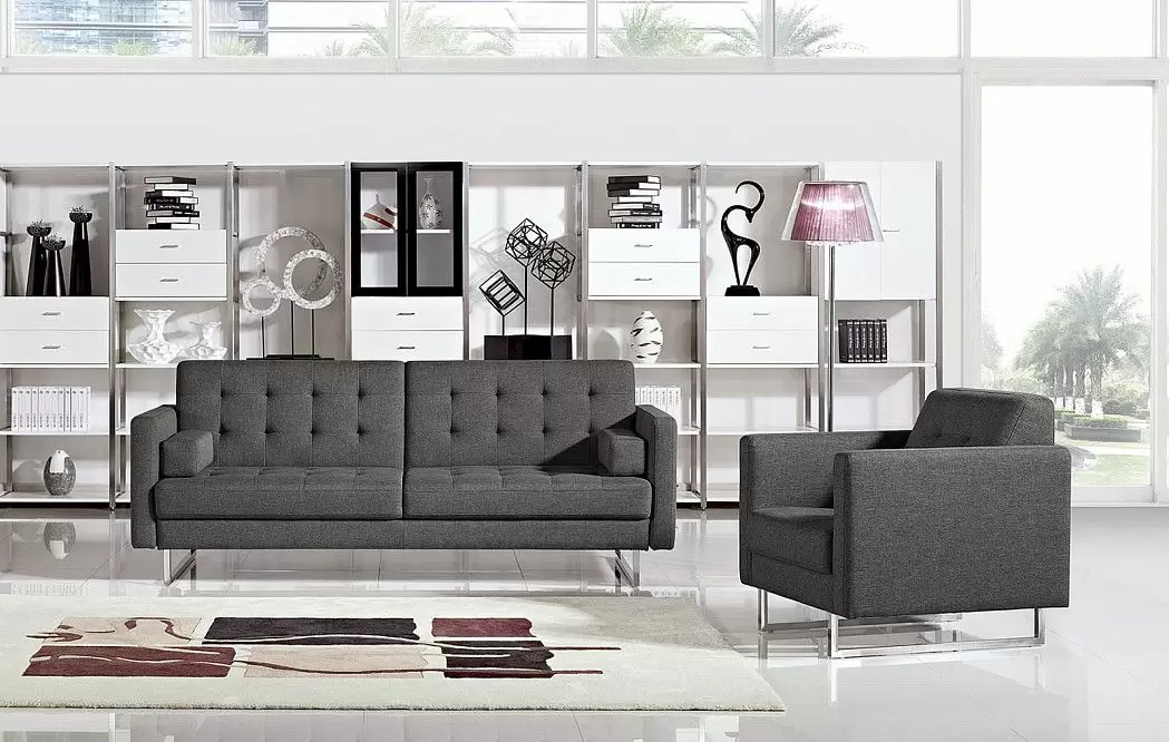 Комплект мягкой мебели Chicago, серый - фото 3