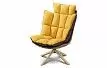 Кресло и оттоманка в стиле Husk, желтый