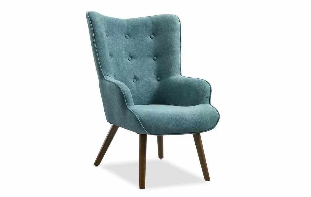 Кресло Hygge, темно-бирюзовый/орех