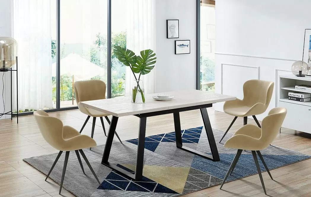 Стол раскладной Denver 110-150, светлый дуб/черный - фото 16