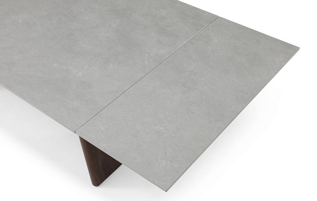 Стол раскладной Bremen 180-260, серая керамика/орех - фото 7