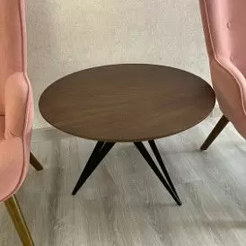 Стол журнальный Elegance (60), орех/черный