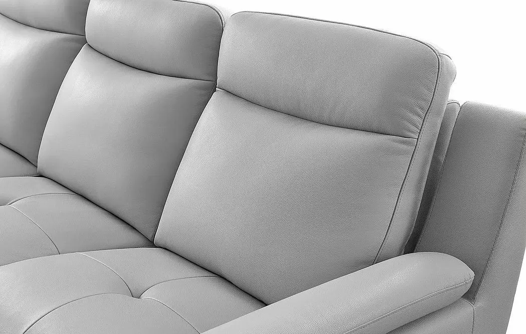 Диван-реклайнер Jonathan угловой (левый), светло-серый - фото 7