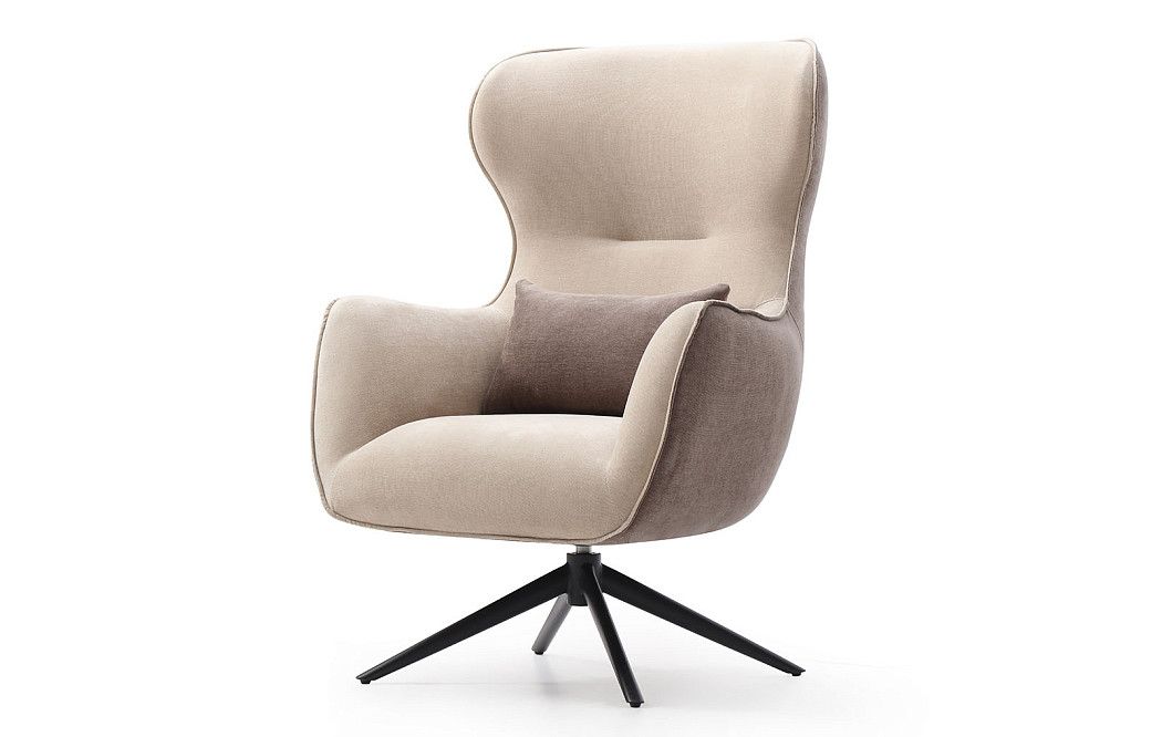 Кресло Lucille, бежевый/серо-коричневый - фото 5